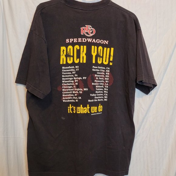 REO Speed Wagon 2009 Rock You Concert Shirt Black Size XL Bayside Heavy Weight - Picture 8 of 8